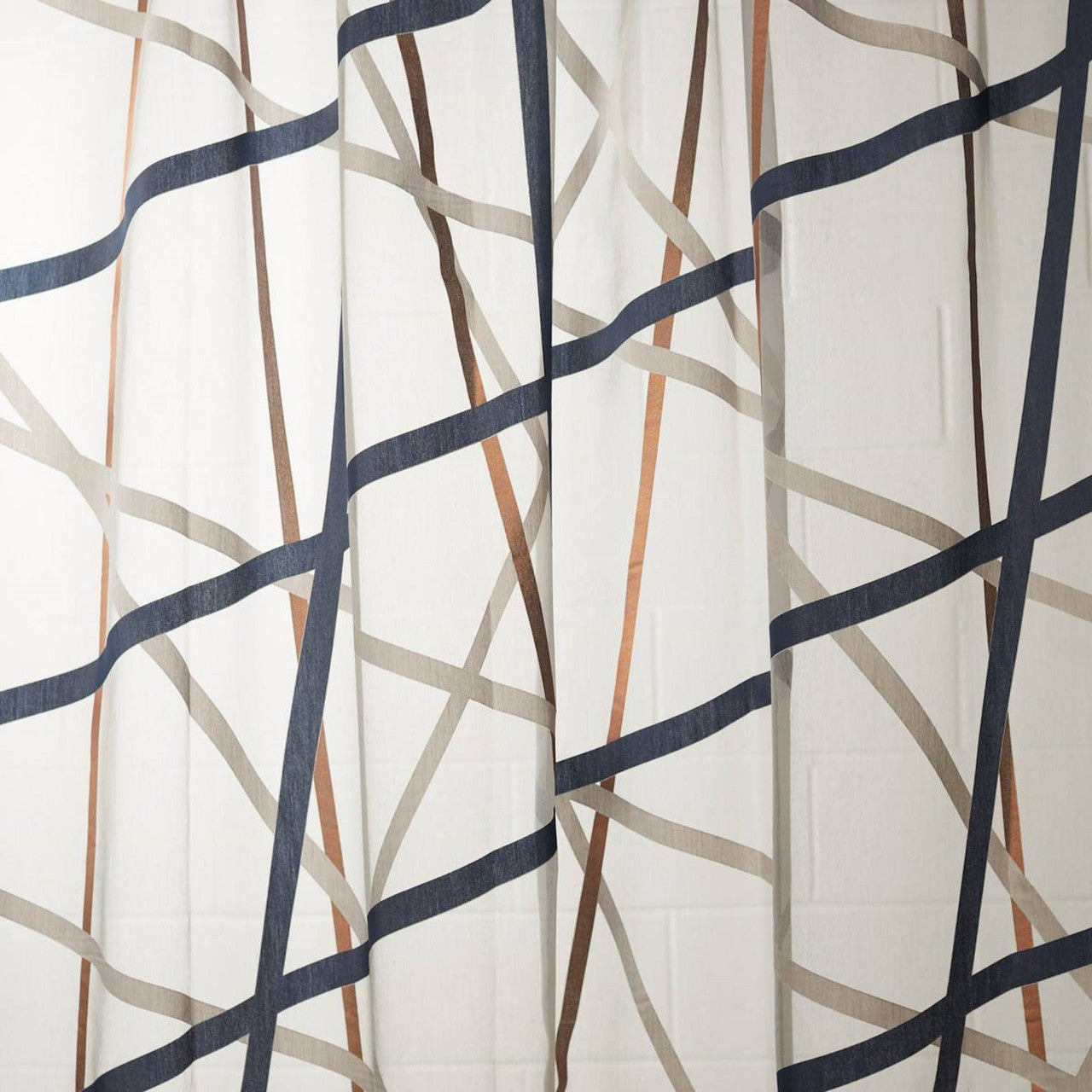 132796 Yasuda Momentum Sheers & Structures 3 Ink / Copper Fabric by Harlequin