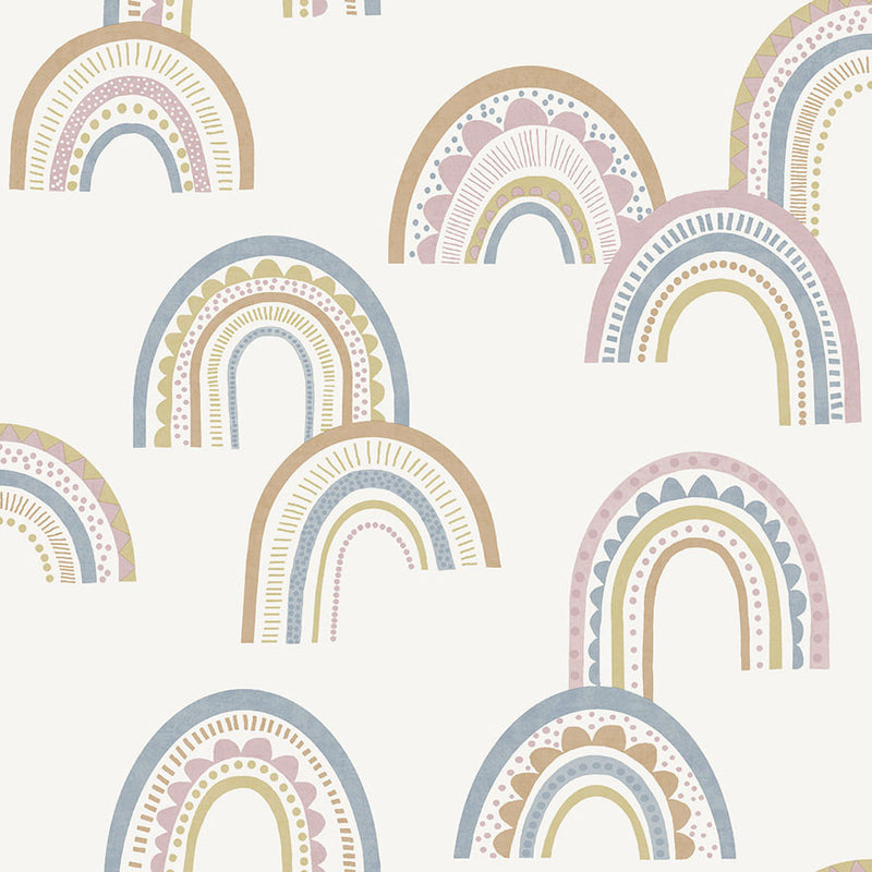 13282 Dream Catcher Boho Rainbow Orange, Pink and Blue Wallpaper by Holden Decor