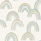 13283 Dream Catcher Boho Rainbow Green and Teal Wallpaper by Holden Decor