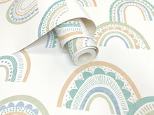 13283 Dream Catcher Boho Rainbow Green and Teal Wallpaper by Holden Decor