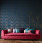 132843 Lineate Momentum 9 Russet Fabric by Harlequin