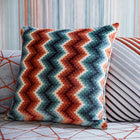 132850 Maseki Velvet Momentum 9 Marine / Russet Fabric by Harlequin