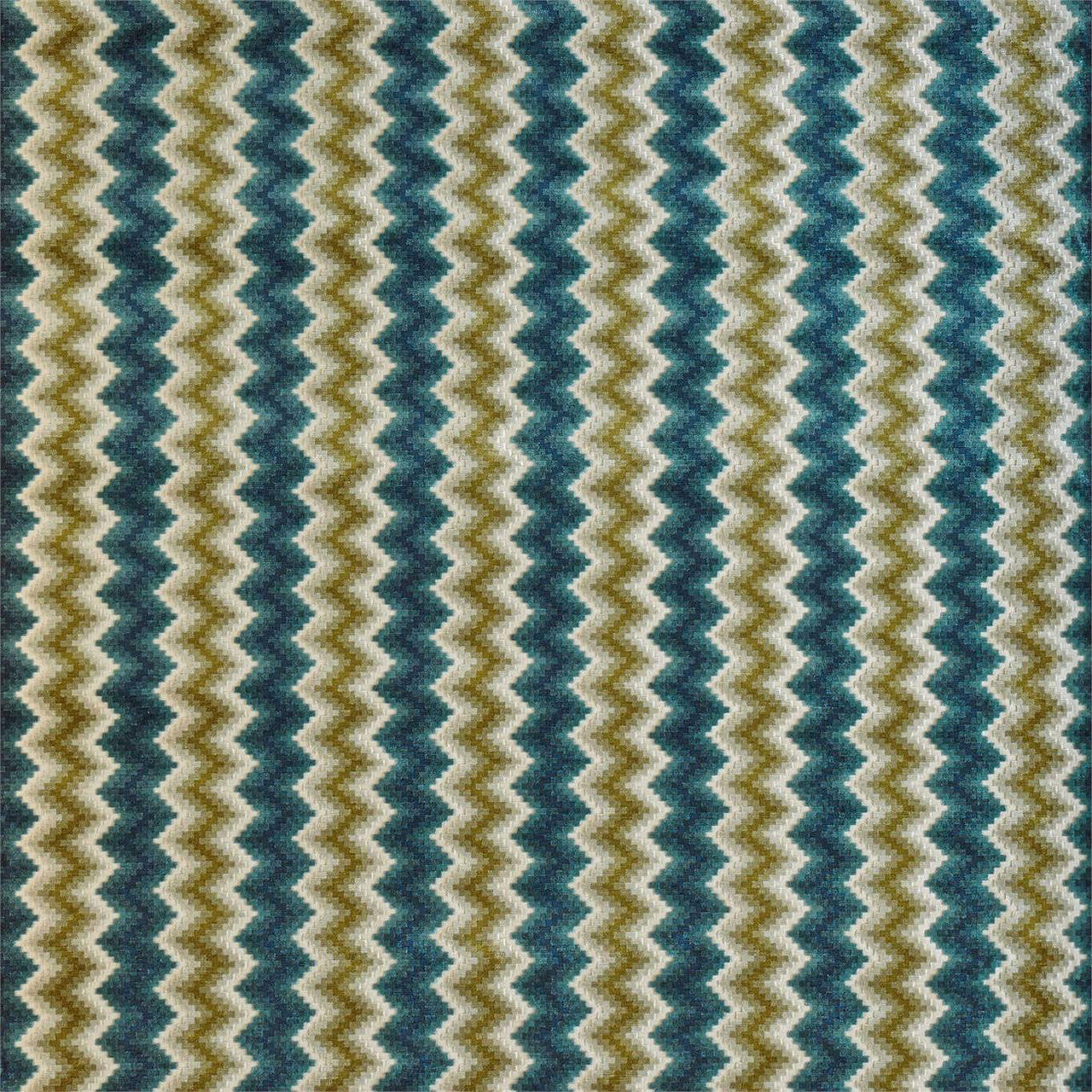 132853 Maseki Velvet Momentum 9 Emerald / Ochre Fabric by Harlequin