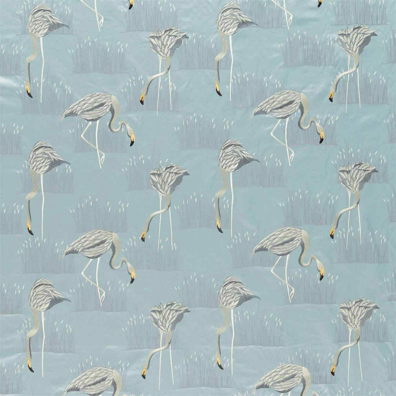 132951 Salinas Prints And Weaves Glacier/Silver Fabric by Harlequin