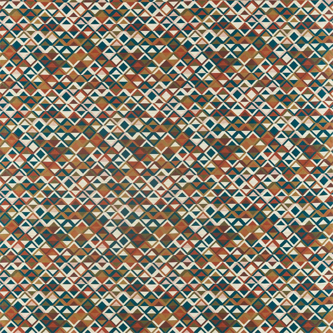 132955 Boka Salinas Prints And Weaves Sapphire/Russet/Gold Fabric by Harlequin