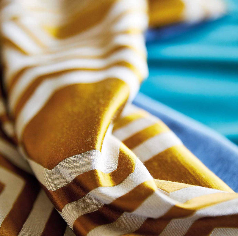 132959 Selo Salinas Prints And Weaves Gold Fabric by Harlequin