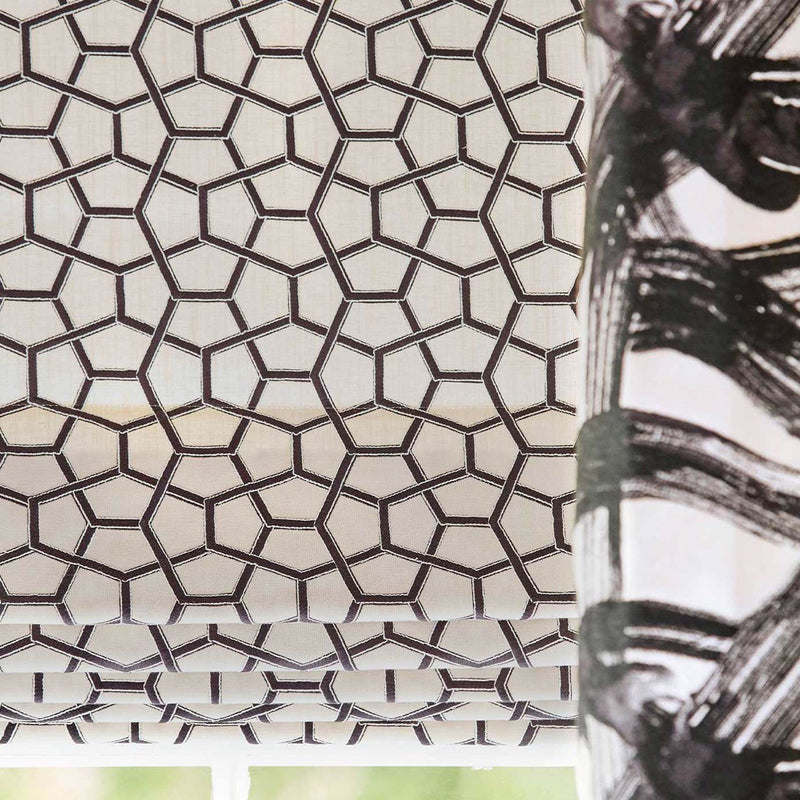 133004 Cubica Momentum 12 Onyx Fabric by Harlequin