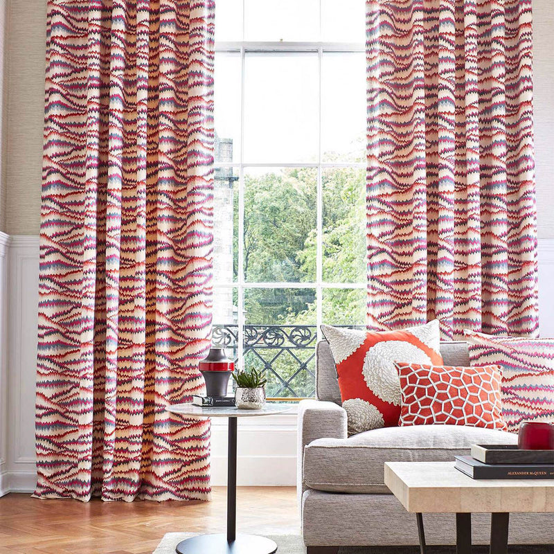 133011 Tremolo Momentum 12 Tulip / Coral Fabric by Harlequin