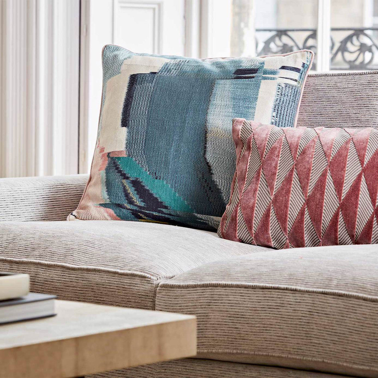 133047 Irradiant Momentum 11 Rose Quartz Fabric by Harlequin