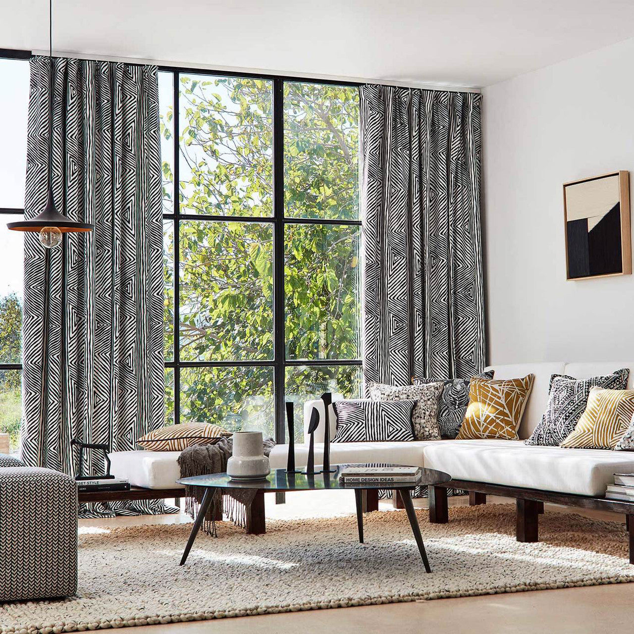 133058 Zamarra Mirador Drapery Zebra Fabric by Harlequin