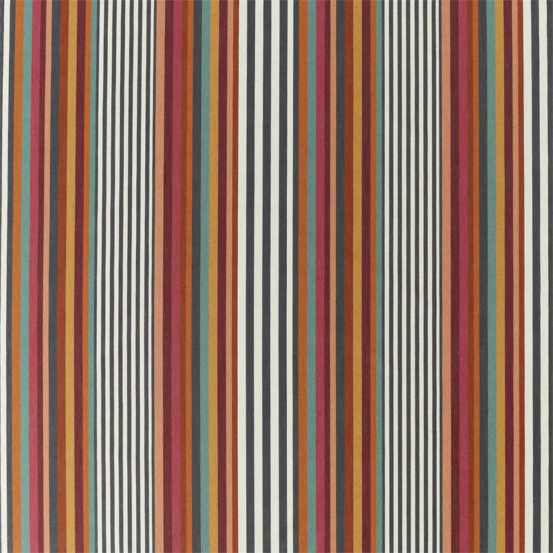 133084 Rosita Mirador Upholstery Cerise / Ginger / Marine Fabric by Harlequin