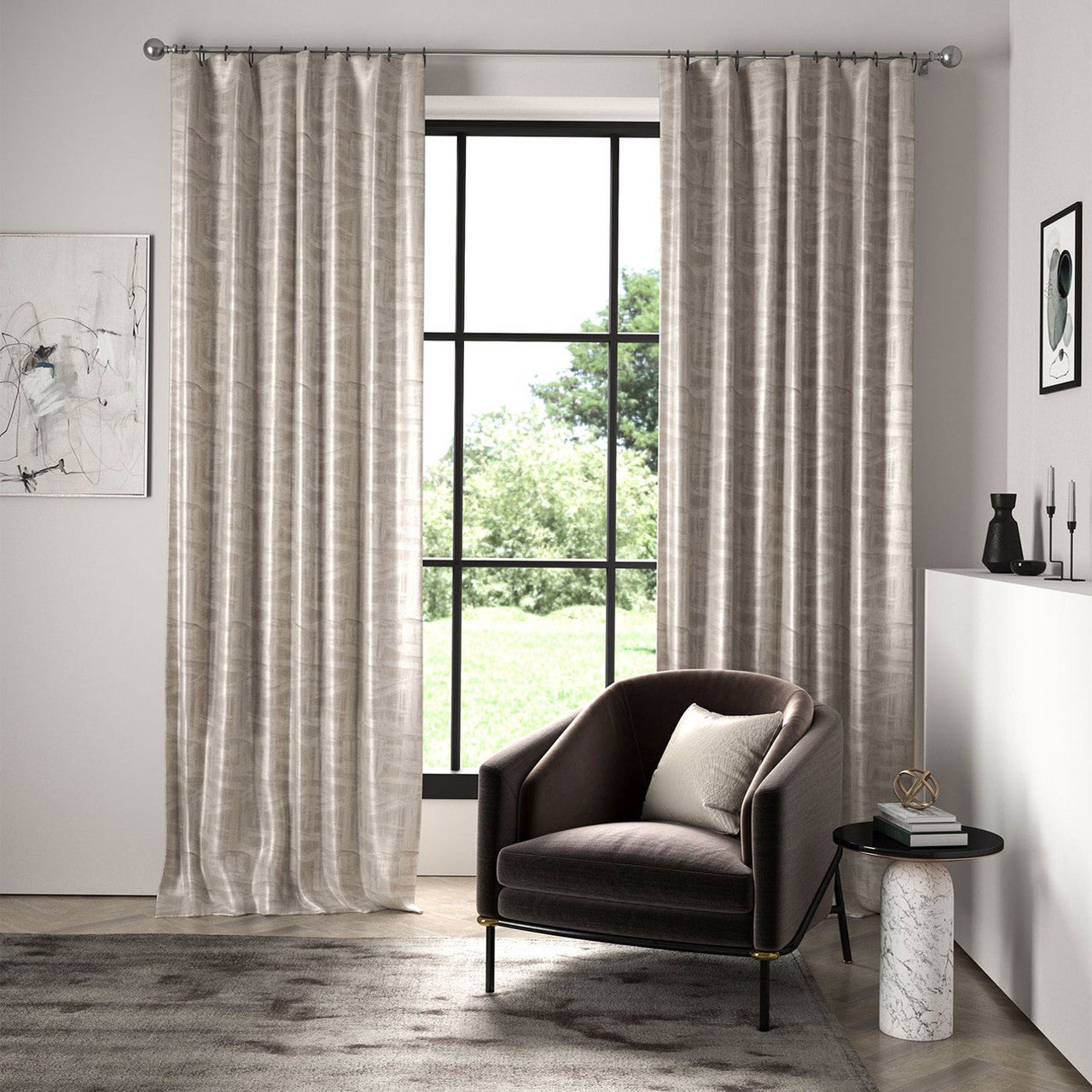 133472 Translate Momentum 14 Oyster Fabric by Harlequin