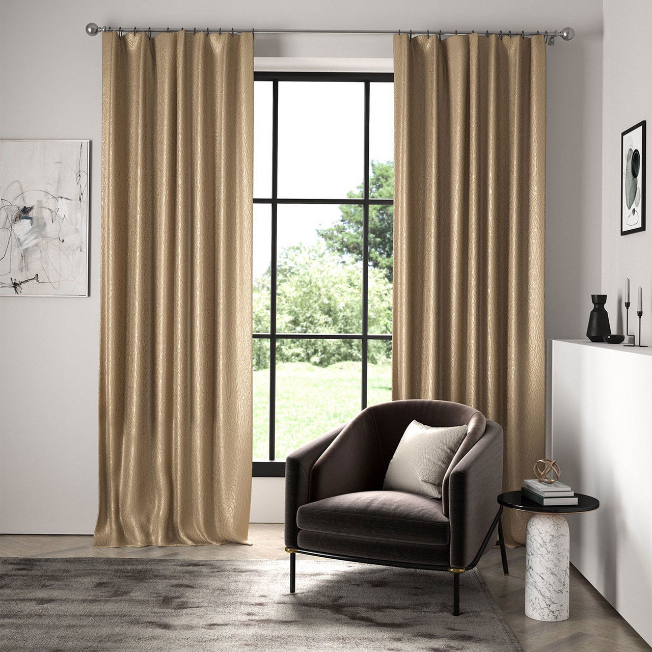 133474 Tessen Momentum 14 Parchment Fabric by Harlequin