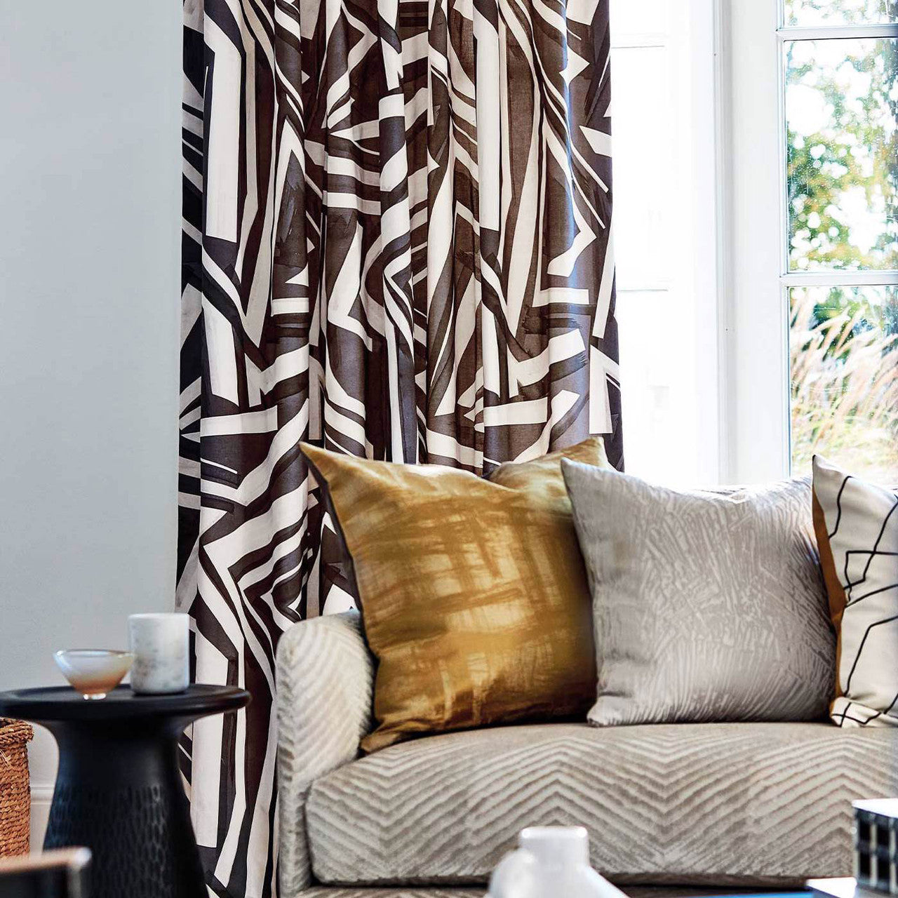 133475 Tessen Momentum 14 Oyster Fabric by Harlequin