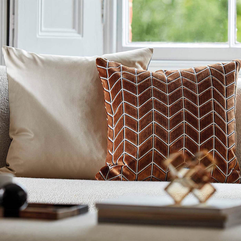 133499 Perplex Momentum 13 Tobacco / Slate Fabric by Harlequin