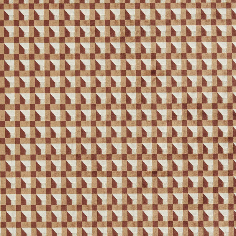 133897 Blocks Colour 3 Paprika Bark Bleached Coral Harlequin Fabric