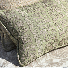 133905 Khorol Colour 3 Sage and Shiitake Fabric by Harlequin