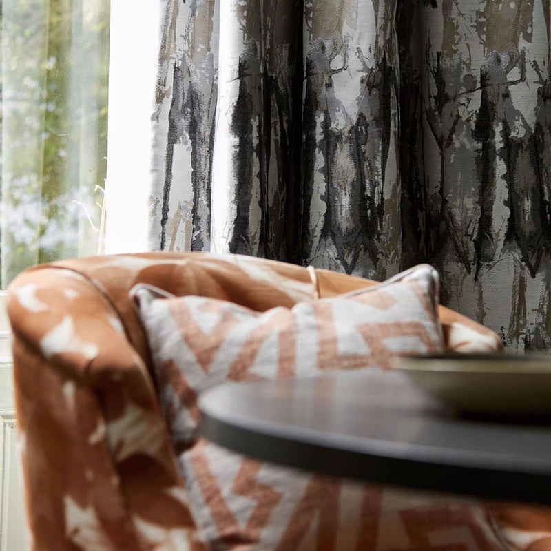 133916 Eco Takara Colour 4 Black Earth and Pumice Fabric by Harlequin