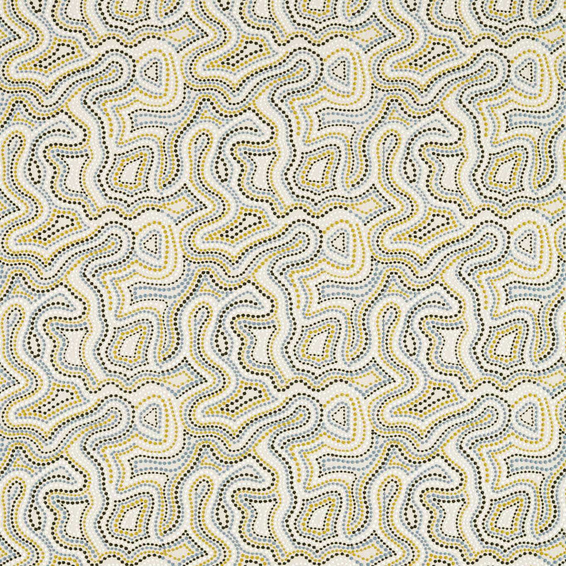 133931 Sunstone Colour 4 Celestial, Fig Leaf and Nectar Fabric by Harlequin