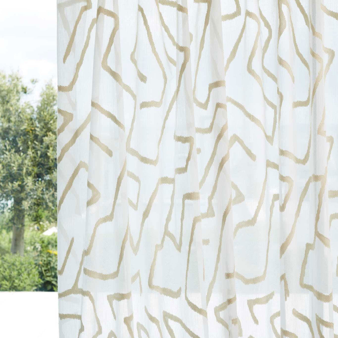 133940 Melodic Sheers 1 Chalk/Parchment Harlequin Fabric