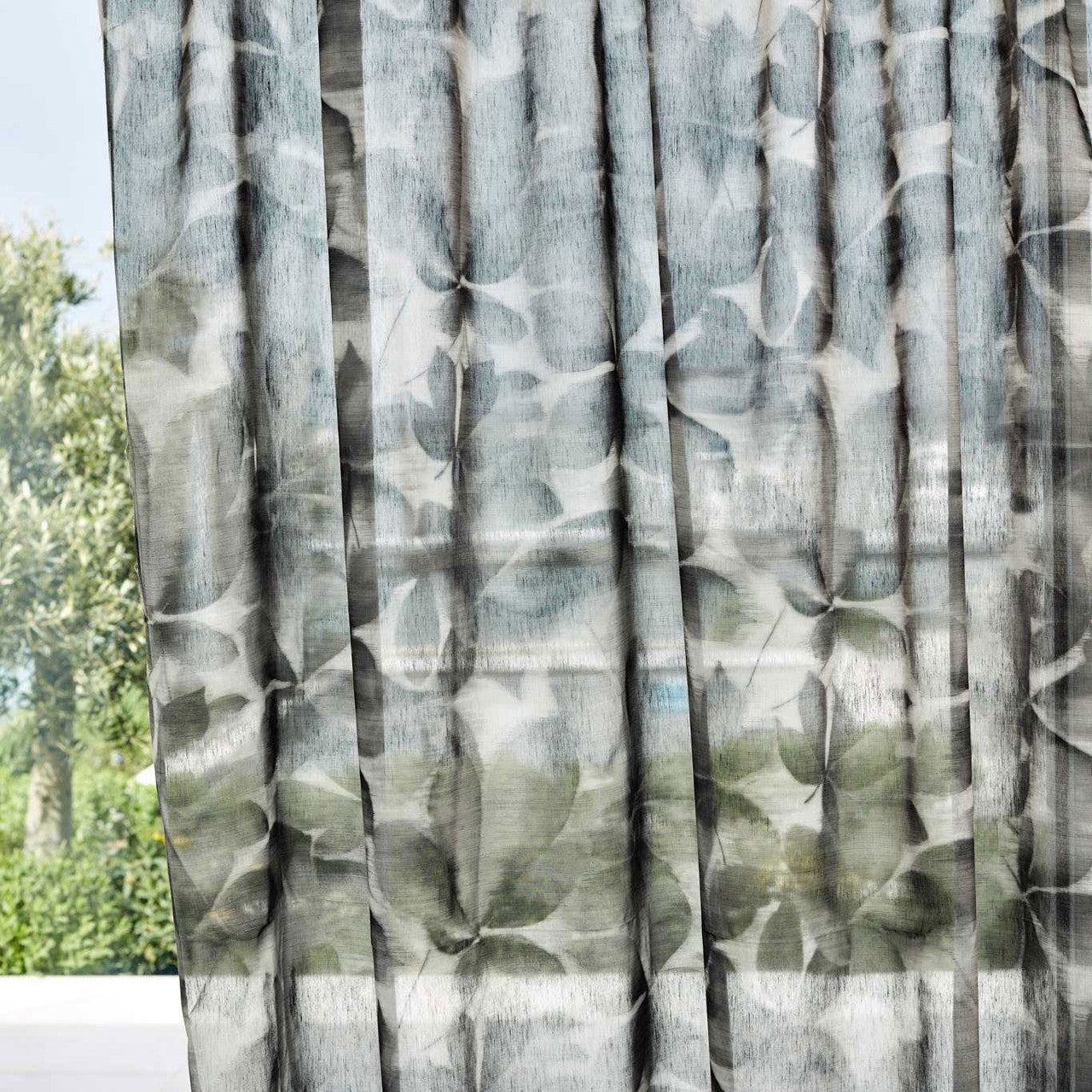 133952 Grounded Sheers 1 Black Earth Harlequin Fabric