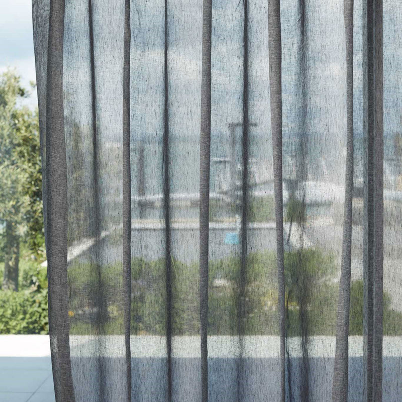 133965 Lucent Sheers 1 Ebony Harlequin Fabric