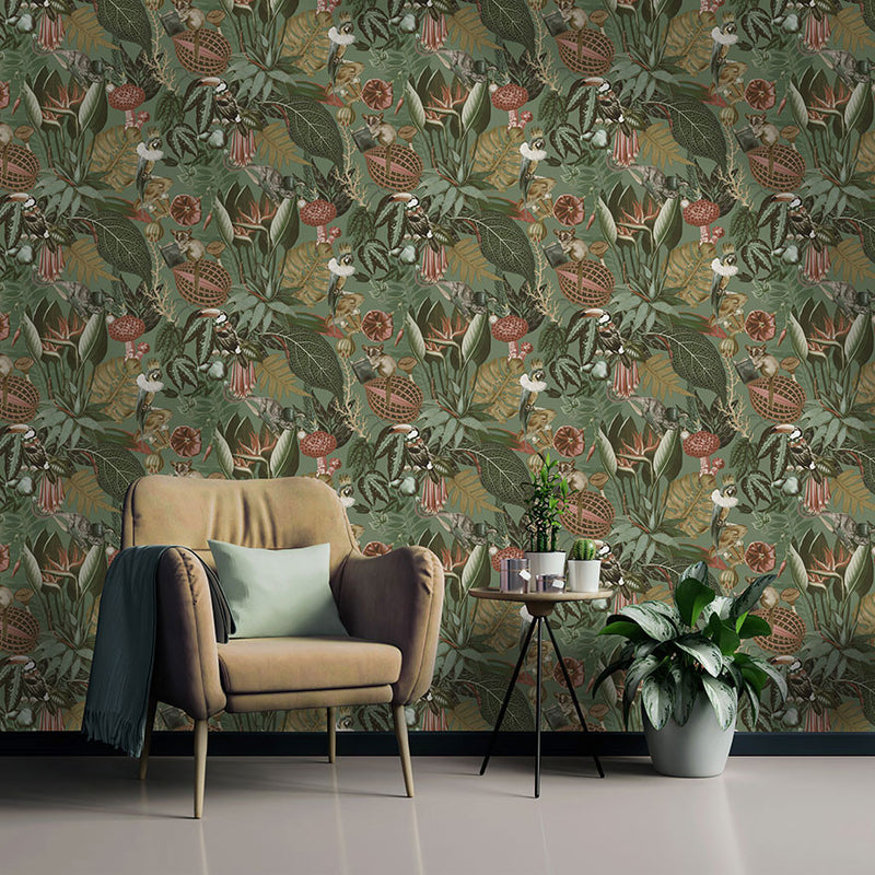 13401 Wonderland Tropical Sage Wallpaper by Holden Decor