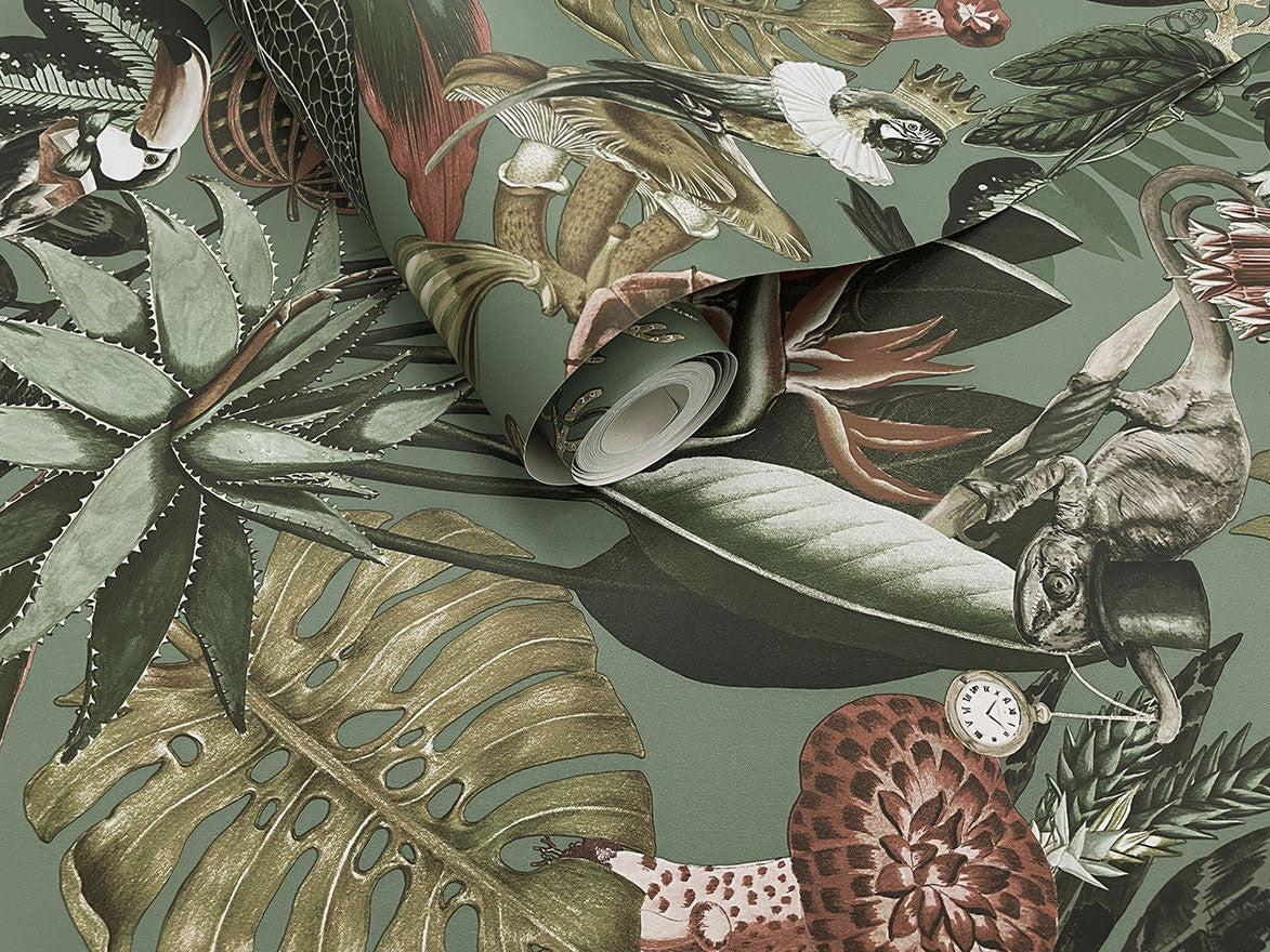 13401 Wonderland Tropical Sage Wallpaper by Holden Decor