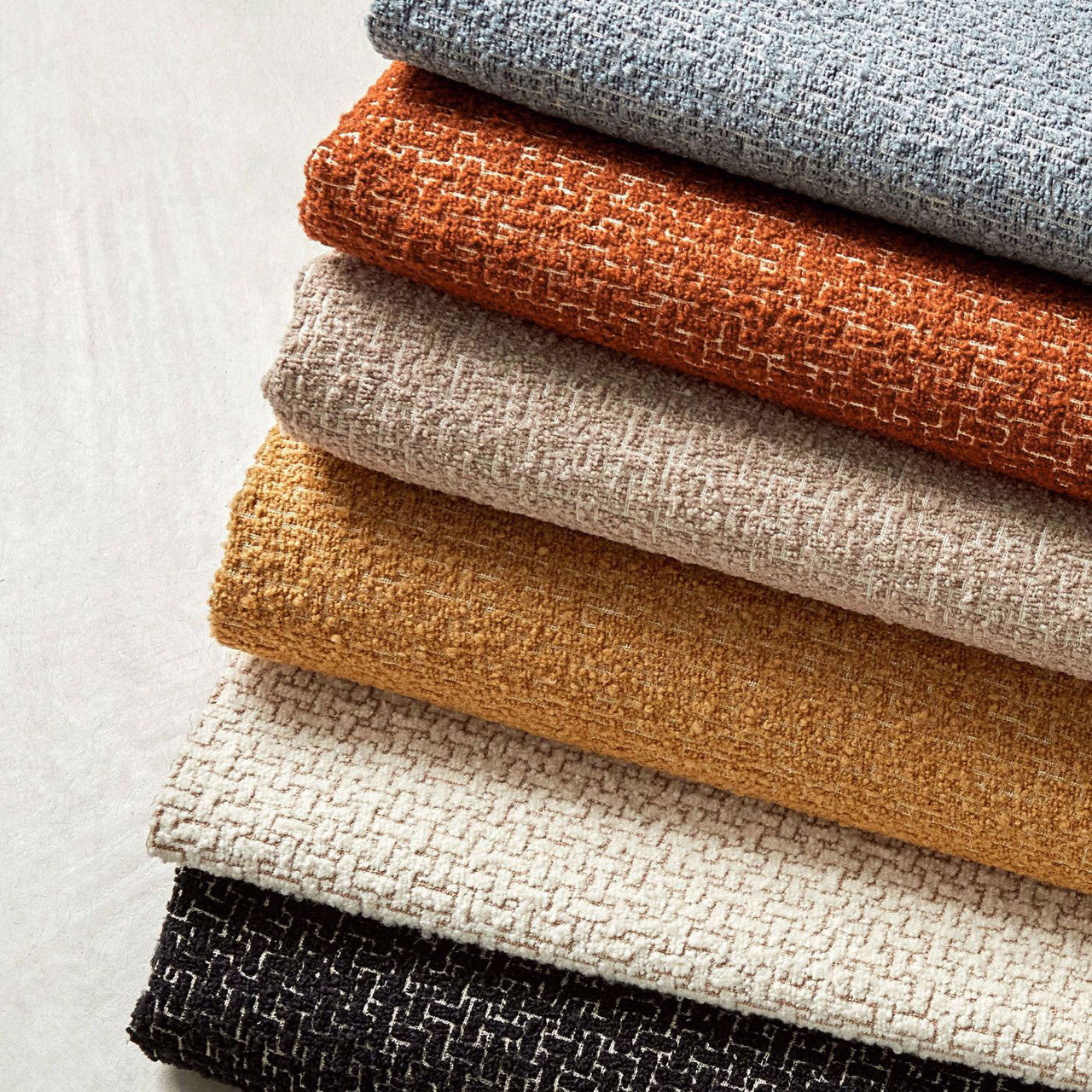 134079 Arran Performance Boucle Terracotta/Linen Harlequin Fabric