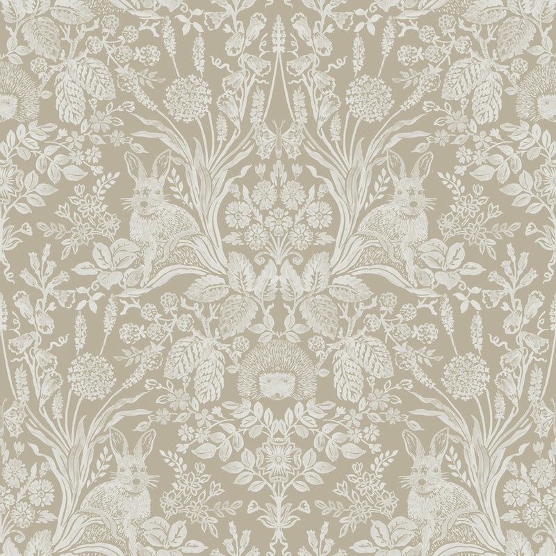 13559 Harlen Woodland Damask Beige Wallpaper by Holden Decor