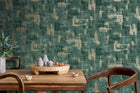 13561 Abstract Geo Green Wallpaper by Holden Decor
