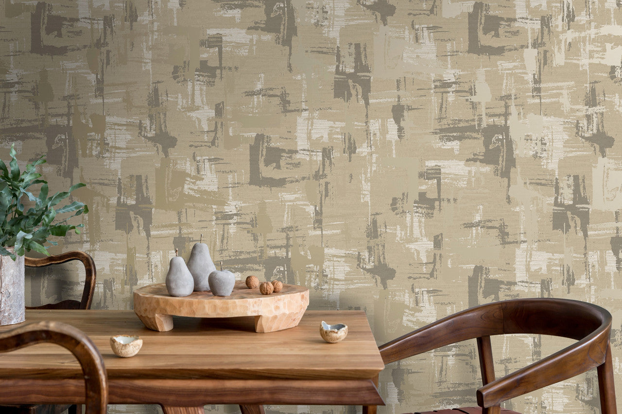 13562 Abstract Geo Beige Wallpaper by Holden Decor