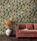 13573 Abstract Leaf Charcoal Wallpaper by Holden Decor