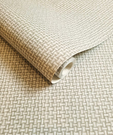 13580 Basket Weave Cream Wallpaper by Holden Decor