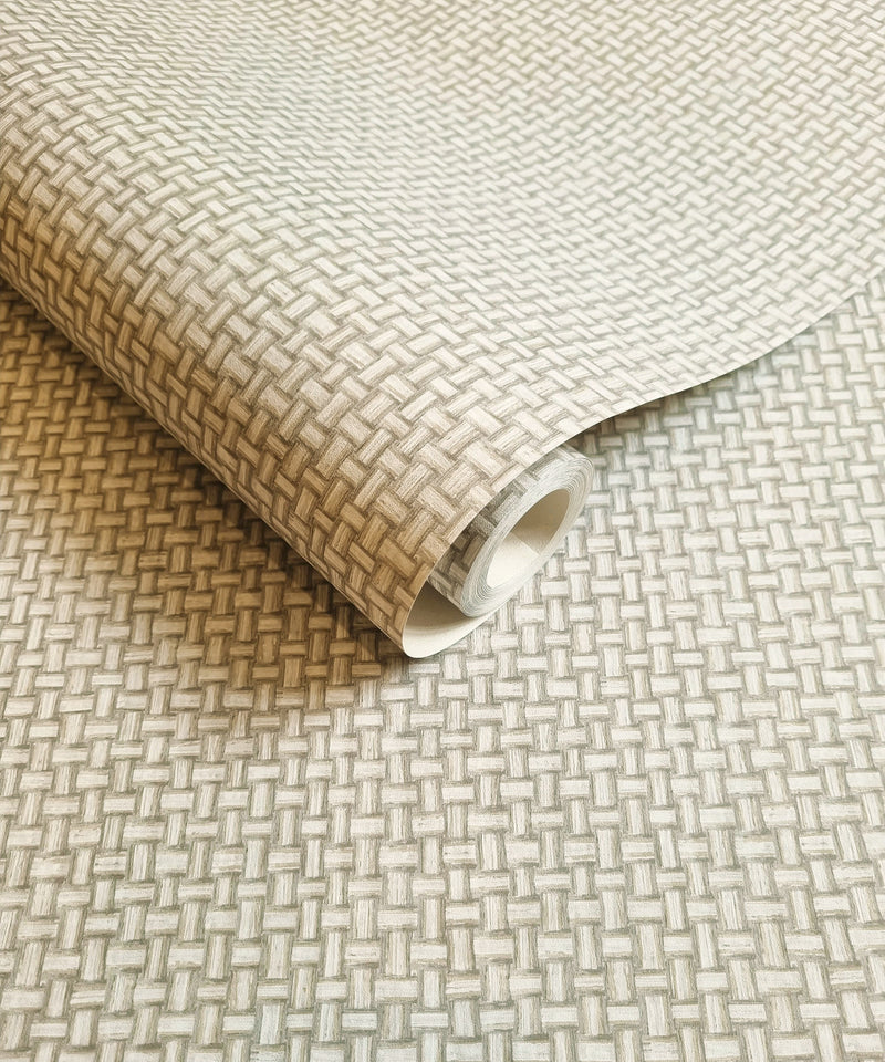 13580 Basket Weave Cream Wallpaper by Holden Decor