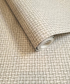 13582 Basket Weave Beige Wallpaper by Holden Decor