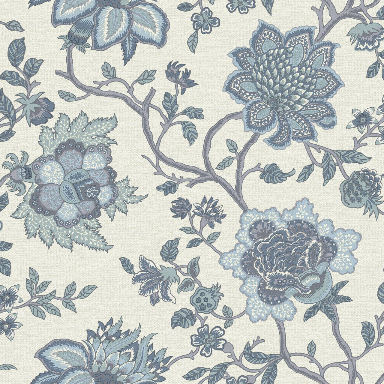 13590 Jacobean Trail Blue Wallpaper by Holden Decor