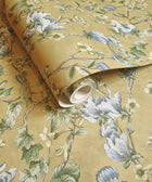 13601 Floral Bird Trail Ochre Wallpaper by Holden Decor