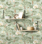 13621 Lily Pad Green Wallpaper by Holden Decor
