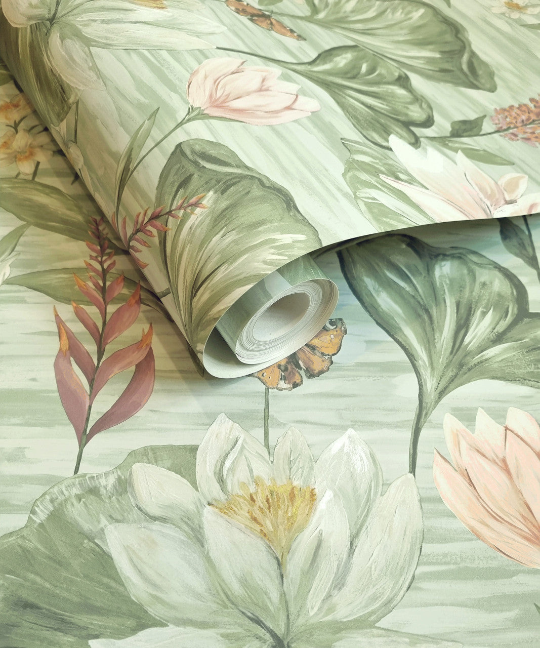 13621 Lily Pad Green Wallpaper by Holden Decor