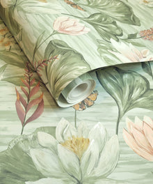 13621 Lily Pad Green Wallpaper by Holden Decor