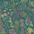Floral Sprig Teal Pink Wallpaper by Holden Decor