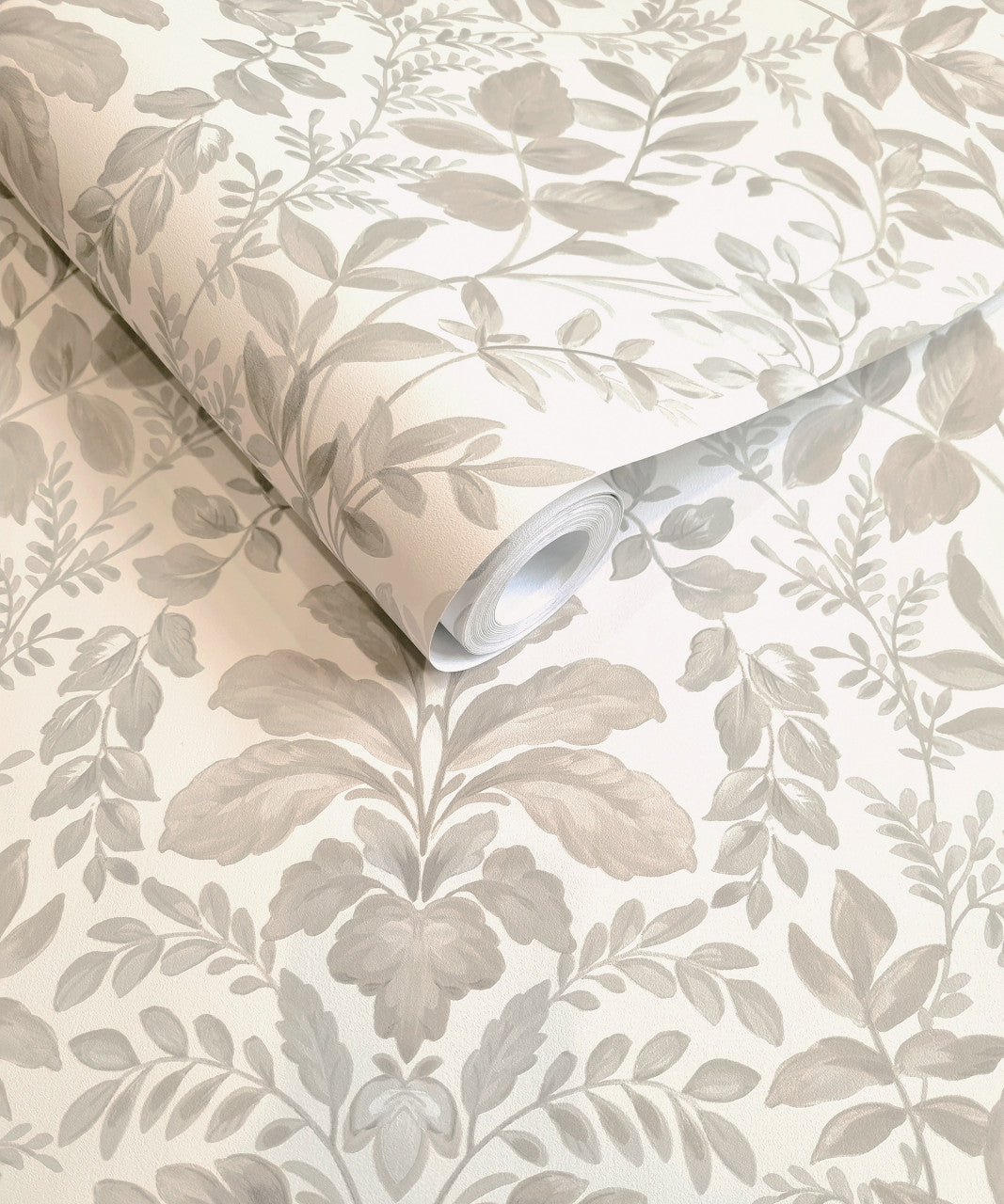 13670 Leaf Damask Beige Wallpaper by Holden Decor