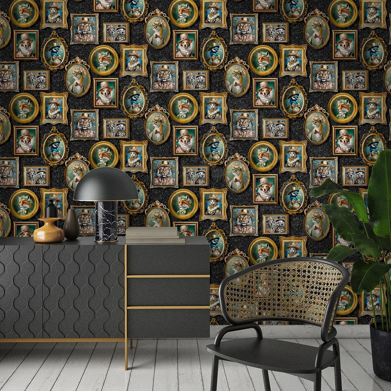 13790 Regal Beasts Statement Wallpaper by Holden Decor