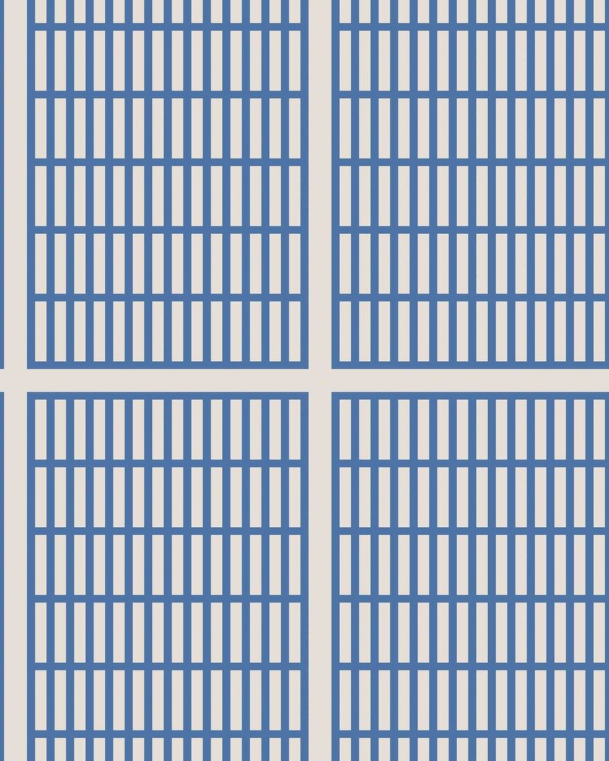 1387 Alvar Aalto 14/6 Light Blue Alvar Aalto Wallpaper by Boråstapeter