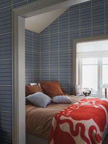 1387 Alvar Aalto 14/6 Light Blue Alvar Aalto Wallpaper by Boråstapeter