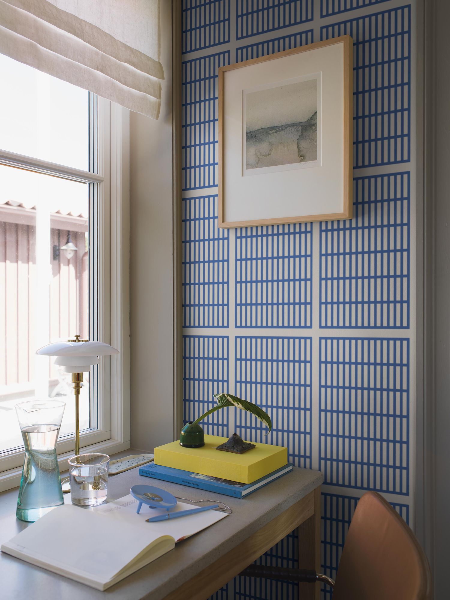 1387 Alvar Aalto 14/6 Light Blue Alvar Aalto Wallpaper by Boråstapeter
