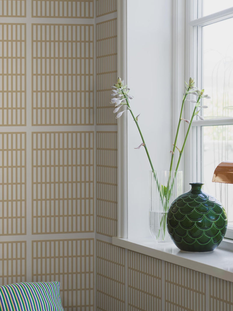 1388 Alvar Aalto 14/6 Light Yellow Alvar Aalto Wallpaper by Boråstapeter