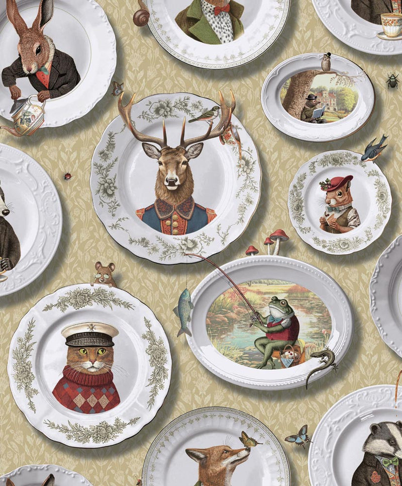 13940 Vintage Tea Party Statement Wallpaper by Holden Decor