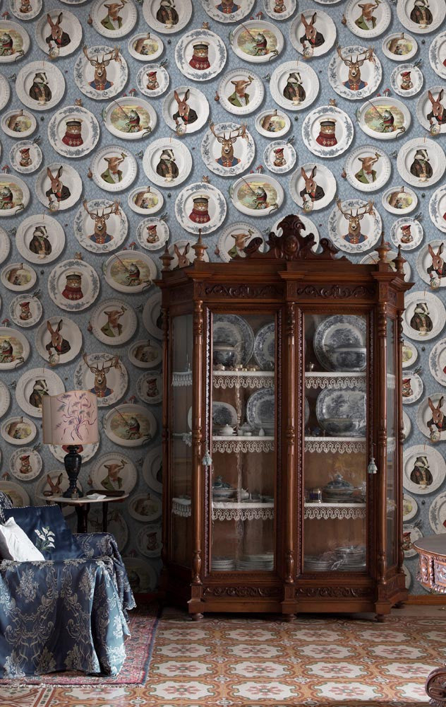 13941 Vintage Tea Party Statement Wallpaper by Holden Decor